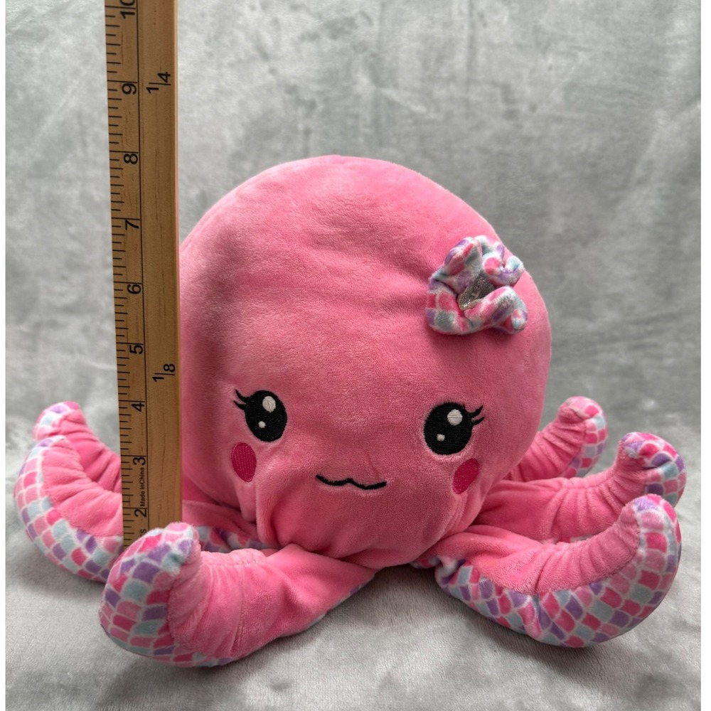 Hug Fun Octopus Plush Pink Stuffed Animal Toy 12 inch Cute Girl - Picture 4 of 7